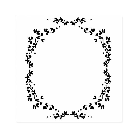 Romantischer Rahmen Gummistempel (Prägung)