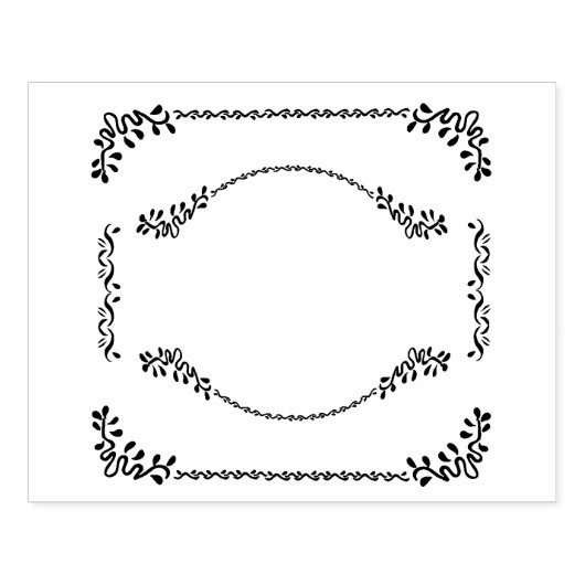 Romantischer Rahmen Gummistempel (Prägung)