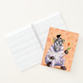 Romantischer Ram mit Blume auf der Sonnenterrasse Notizblock (Innenseite)