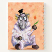 Romantischer Ram mit Blume auf der Sonnenterrasse Notizblock (Rückseite)