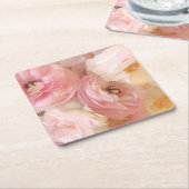 Romantischer Ranunculus Rechteckiger Pappuntersetzer (angewinkelt)