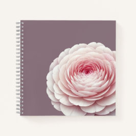 Romantischer rauchiger Mauve-Rosé-Blüten-Botanik Notizblock