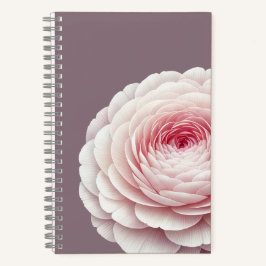 Romantischer rauchiger Mauve-Rosé-Blüten-Botanik Notizblock