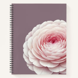 Romantischer rauchiger Mauve-Rosé-Blüten-Botanik Notizblock