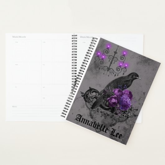 Romantischer Raven mit Chandelier Gothic Planner Planer (Anzeige)