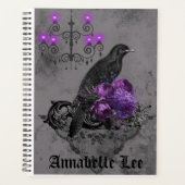 Romantischer Raven mit Chandelier Gothic Planner Planer (Vorderseite)