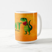 Romantischer RAWR T-rex Dinosaurier Kaffeetasse (VorderseiteRechts)