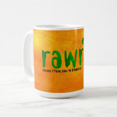 Romantischer RAWR T-rex Dinosaurier Kaffeetasse (Vorderseite Links)