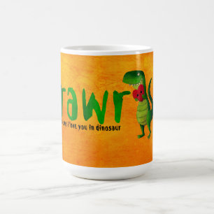 Romantischer RAWR T-rex Dinosaurier Kaffeetasse