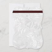 Romantischer Red Diamond Bow & Damask Sweet 16 Einladung (Rückseite)