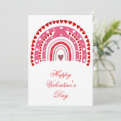 Romantischer Regenbogen-Valentinstag Feiertagskarte (Stehend Vorderseite)