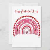Romantischer Regenbogen-Valentinstag Herz-Party Einladung (Rückseite)