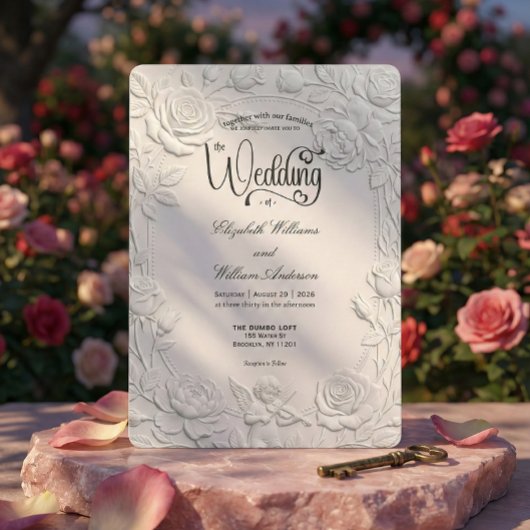 Romantischer Regency-Ära-Cupid-Violinist-Hochzeit Einladung