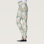 Romantischer Regency-Pastell-Blumenprint Leggings (Links)