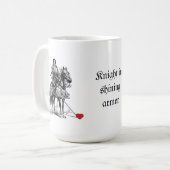 Romantischer Ritter im Spaß der leuchtenden Rüstun Kaffeetasse (Vorderseite Links)