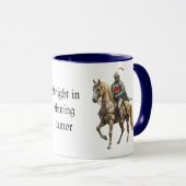 Romantischer Ritter im Spaß der leuchtenden Rüstun Tasse (VorderseiteRechts)
