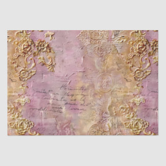 Romantischer Rokoko Dusty Rose Antik Spitze Seidenpapier