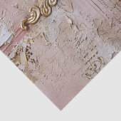 Romantischer Rokoko Dusty Rose Antik Spitze Seidenpapier (Detail)
