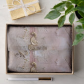 Romantischer Rokoko Dusty Rose Antik Spitze Seidenpapier (Geschenk)