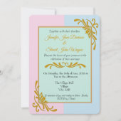 Romantischer Rokoko Floral Wedding Einladung (Vorderseite)