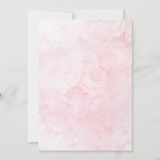 Romantischer Rokoko-Stil Blumenzelleneinladung Einladung (Rückseite)