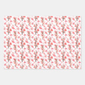 Romantischer rosa Blossom Wasserfarben Geschenkpapier Set (Vorderseite 2)