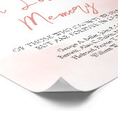 Romantischer Rosa Blütenblütenblüte in liebevollem Poster (Ecke)