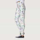 Romantischer rosa botanischer Blumenboho Leggings (Links)