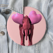 Romantischer rosa Elefant Button (Beispiel)