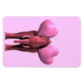 Romantischer rosa Elefant Magnet (Horizontal)