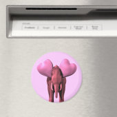 Romantischer rosa Elefant Magnet (In Situ (Geschirrspüler))
