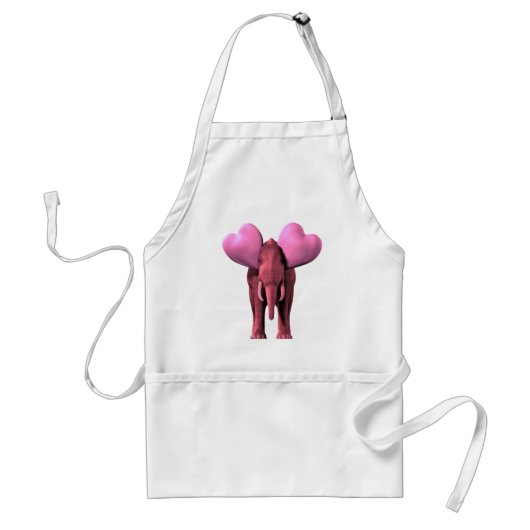 Romantischer rosa Elefant Schürze (Vorne)