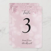 Romantischer Rosa Floral | TISCHNUMMERN (Vorne/Hinten)