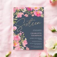 Romantischer, rosa, floralblau Süß 16