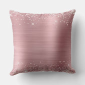 Romantischer Rosa Glanz Immerwährend Kissen (Rückseite)