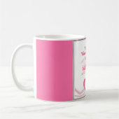 Romantischer rosa glücklicher Valentinstag Kaffeetasse (Links)