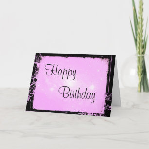Romantischer Rosa Glückwunsch zum Geburtstag Karte