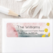 Romantischer Rosa Grau und Gold Wasserfarbe (Insitu)