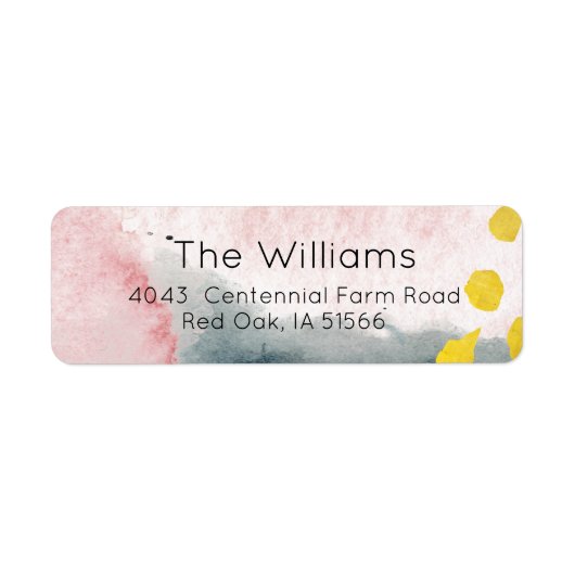 Romantischer Rosa Grau und Gold Wasserfarbe (Vorne)