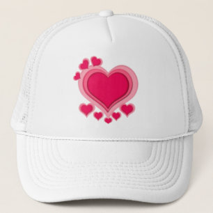Romantischer rosa Herzchen Valentinstag Truckerkappe