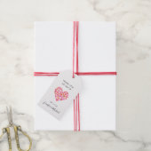 Romantischer rosa Herzgeschenk Geschenkanhänger (Mit Garn)