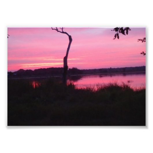 Romantischer rosa Himmel Fotodruck (Vorne)