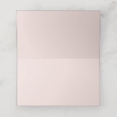 Romantischer rosa Hochzeitssitz Platzkarte (Innenseite Aufgefaltet)