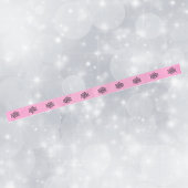 Romantischer Rosa Scroll Herzstück Satinband