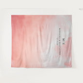Romantischer Rosa-Wasserfarbverlauf Wandteppich (Vorderseite (Horizontal))