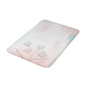 Romantischer Rosa Watercolor Badematte (Schrägansicht)