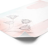 Romantischer Rosa Watercolor Fotodruck (Ecke)