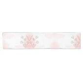 Romantischer Rosa Watercolor Kurzer Tischläufer (Horizontal)