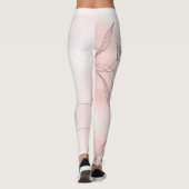 Romantischer Rosa Watercolor Leggings (Rückseite)