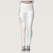 Romantischer Rosa Watercolor Leggings (Vorderseite)